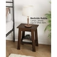 thumbnail image 1 of Royalbelle Walnut Color End Table with Double Storage Shelves, Small Space Side Table, 1 of 5