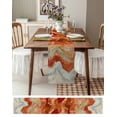 thumbnail image 4 of Table Runner 72 Inches Long for Kitchen Dining, Burnt Orange Coastal Dresser Scarf Farmhouse, Dining Table Decorations for Wedding/Parties, Summer Beach Nautical Abstract Art 18 x 72 In, 4 of 9