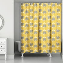 Creative Products Yellow Rooster Pattern 71x74 Shower Curtain