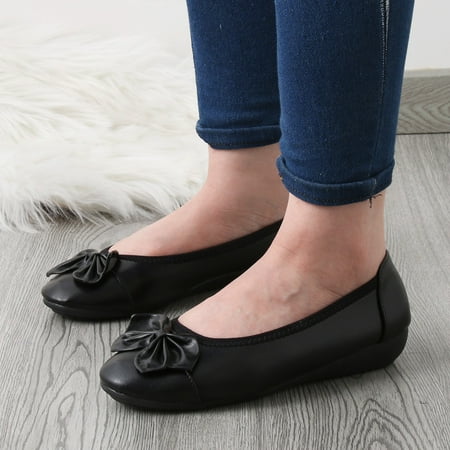 

Vedolay Women s Flat Casual Shoes Loafers For Women Wide Width Fashion Flat Shoes Classic Casual Shoes Black 6.5