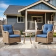 thumbnail image 3 of Bellefurn Outdoor Swivel Rocker Chairs Set of 2,Patio Wicker Swivel Glider Chairs Patio Rocking Chairs with Side Table Patio Furniture Set for Porch Deck Backyard Garden, 3 of 8