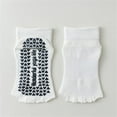 thumbnail image 4 of Huhudde Women's Nonslip Split Toe Workout Socks Elastic Cuffs Antiskid Design Quick Dry Cotton Ankle Socks for Ballet Training, 4 of 20