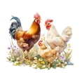 thumbnail image 2 of Calcomanía de pared fácil de quitar, diseño de gallos y gallinas, papel tapiz de PVC, decoración de pared para sala de estar, comedor, apartamento, gu, 2 of 9