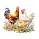 thumbnail image 2 of Calcomanía de pared decorativa de gallo y pollo, papel tapiz de PVC fácil de quitar para granja, comedor, sala de estar, ventanas de vidrio, 2 of 9