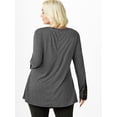 thumbnail image 2 of Rosegal Plus Size Colorblock Lace Crochet Irregular T-shirt, 2 of 6