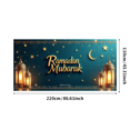 thumbnail image 3 of Elegant Ramadan Mubarak Lanterns Background Blue Crescent Stars Banner Decorations Photography Backdrop Islamic Celebration Party Supplies Religious Event, 3 of 8