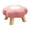 Pink, variant on Flower Shape Small Round Stool, Mushroom Design Floor Seating with Solid Wood Frame, Soft Lamb Fleece Cushion for Living Room Bedroom, Multiple Color Options