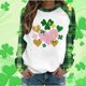 thumbnail image 1 of TaTaai Womens St Patricks Day Print Raglan Sleeve Sweatshirt Long Sleeve Crewneck Casual Loose Fit Pullover Holiday Top Gift, 1 of 5