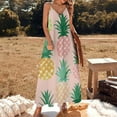 thumbnail image 2 of Lunarable Pineapple Sleeveless Dress Woman Fashion Long Dresses Women's Summer Suit Dress Summer 2025 Women, 2 of 7