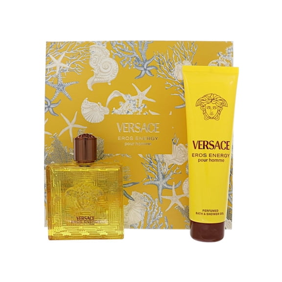 Versace Eros Energy 2 Piece Set For Men: 3.4 Oz Eau De Parfum Spray, 5 Oz Perfumed Bath & Shower Gel