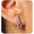 thumbnail image 6 of Dainty Gold Stud Earrings - Trendy Minimalist Hypoallergenic Statement Earrings for Women, 6 of 7