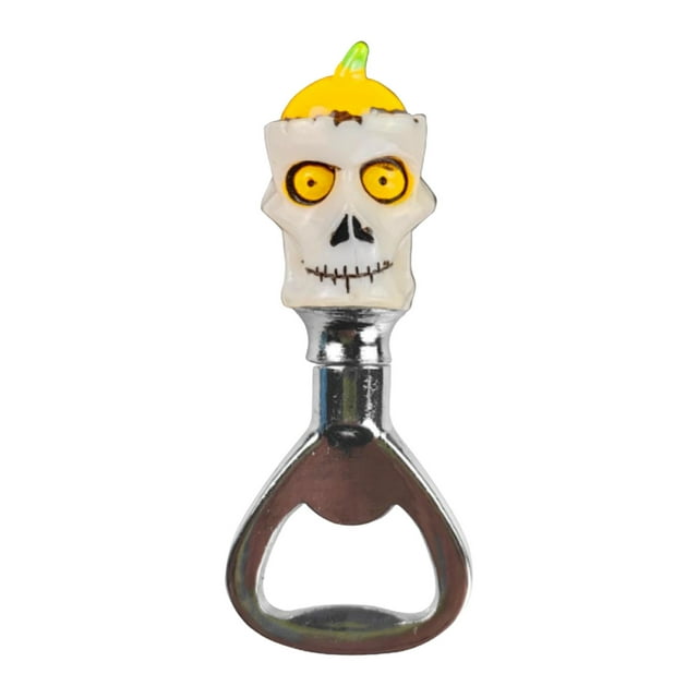 Tapón para botellas de vino de metal y resina con diseño de calabazas con sombrero para decorar en Halloween y sellar botellas. Tapón para botellas de vino con calabazas de Halloween.