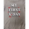 thumbnail image 2 of Infant Boys Gray My First V-Day Bodysuit Baby Valentines Creeper 12m, 2 of 2