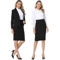 thumbnail image 6 of Freejoy Womens Pencil Skirts Stretch Office Work Skirt Knee Length High Waist Midi Ponte Bodycon for Business Casual, 6 of 6