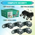 thumbnail image 3 of LATCH.IT 5-Pack RV Storage Locks 1-1/8" | 100% Metal Cam Lock for Cabinets, Toolboxes & RV Storage Doors | Tubular Cam Lock with 10 Keys | RV Compartment Locks | Check Fitment Image Before Purchasing, 3 of 6