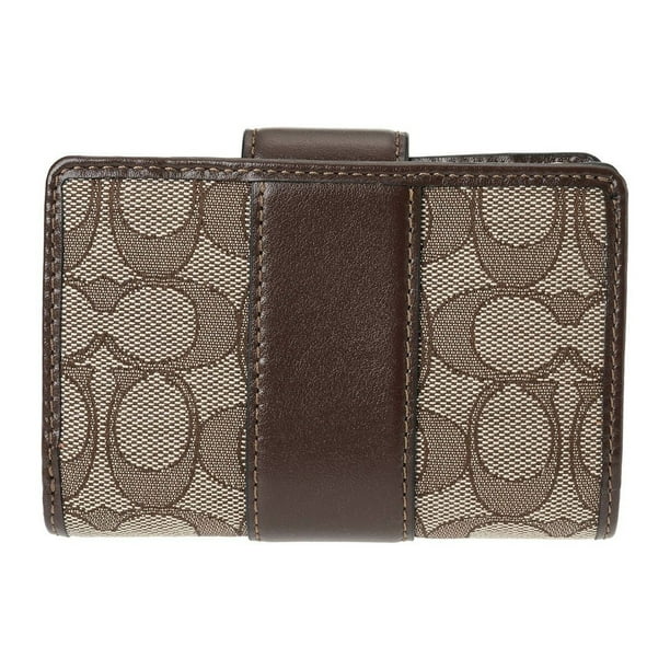 Coach Women's Medium Corner Zip Wallet in Signature Jacquard