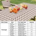 thumbnail image 7 of Greenpod 6PCS Rectangle Table Cloth, Waterproof Vinyl Tablecloths , Wipeable Buffalo Plaid Table Cover for Dining, Indoor and Outdoor (Khaki & White, 54"x108"), 7 of 7