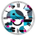thumbnail image 1 of Designart Horloge Murale Surdimensionnée Mi-Siècle 'Birdkeeper', 1 of 5