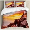 thumbnail image 3 of National Parks Home Decor Twin Size Duvet Cover Set, Lighthouse on the Harbor Sea Shore with Horizon Sky New England Design, Decorative 2 Piece Bedding Set with 1 Pillow Sham, Multi, by Ambesonne, 3 of 3