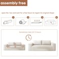 thumbnail image 6 of 63" Loveseat Sofa,Modular Couch with Deep Seat Memory Foam,Comfy Small Cloud Couch for Small Spaces,No Assembly Required Sofa for Living Room Bedroom,Apartment,White, 6 of 11