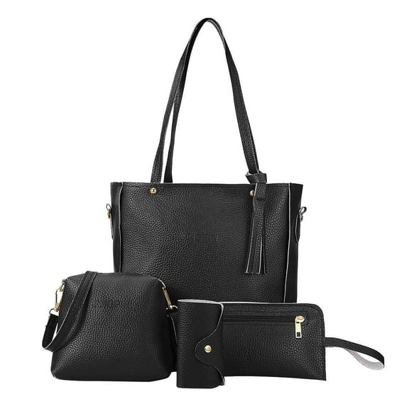 JAHH Women’s 4-Piece Messenger Bag Set with Wallet, Crossbody Shoulder Handbag & Durable Multi-Functional Tote Purse for Work and Travel