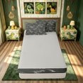 thumbnail image 4 of meiyoeat Dark Gray Hand Drawn Dinosaur Zipper Twin Comforter Sets with Fitted Sheet and 2 Pillowcases for Men Women Kids, Chalk Style Wildlife Zipper Bedding Set, Gray White, Grey Reversible, 4pcs, 4 of 6