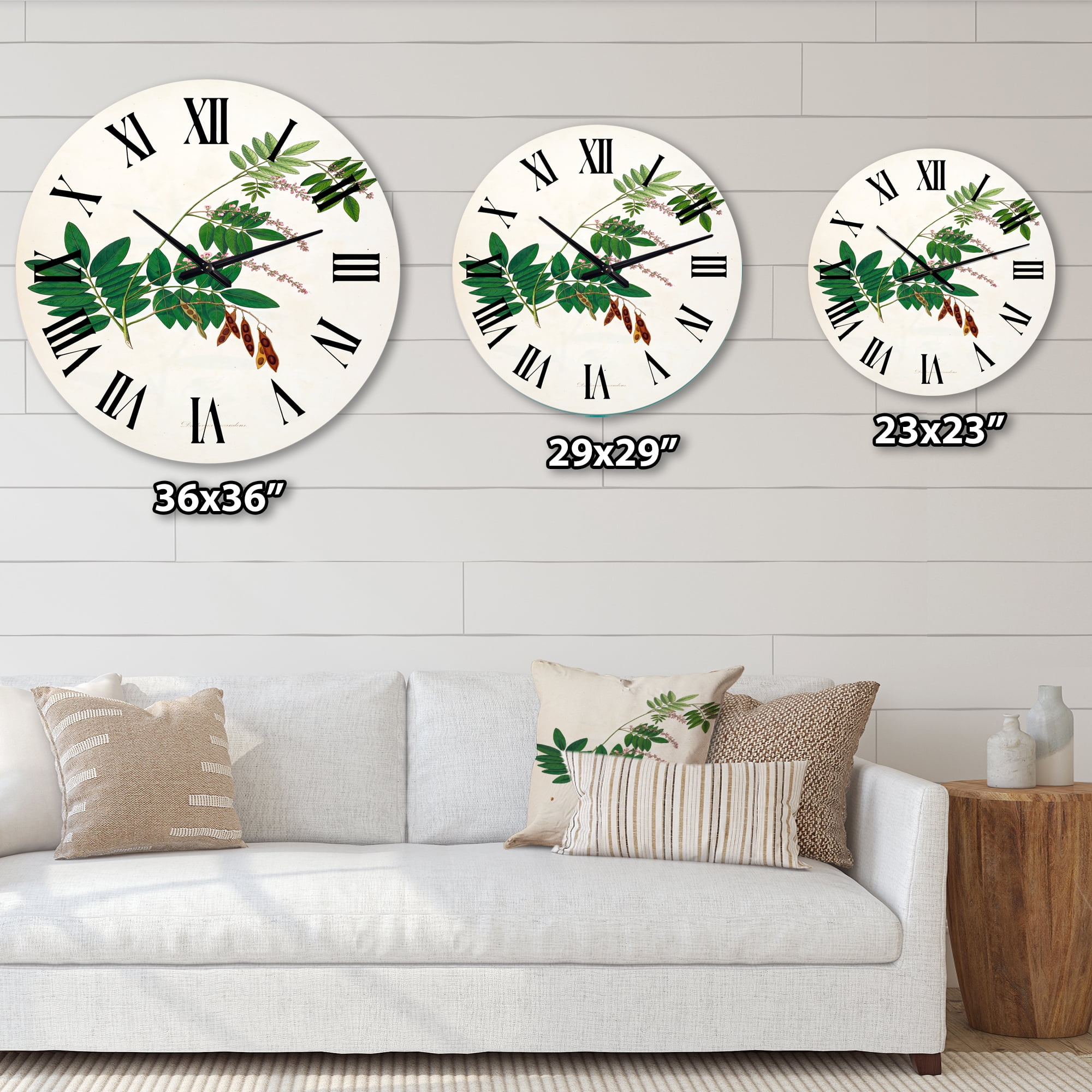 Designart 1 in Quartz Farmhouse Wall Clock