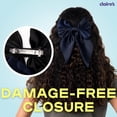 thumbnail image 3 of Claire's Navy Blue Satin Hair Bows with Barrette Clip Closure, Elegant Hair and Fashion Accessory for Women, Teens, Tweens, and Girls, 6-inches Long, 3 of 4