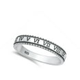 thumbnail image 4 of Stamped Roman Numerals Ring .925 Sterling Silver Band Jewelry Female Male Unisex Size 6, 4 of 4
