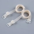 1Pair Women 1cm Wide Backless Clear Bra Straps Non Slip Transparent Bra