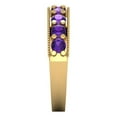 thumbnail image 4 of 0.81 ctw Wedding Band for Women - 18K Yellow Gold Natural Amethyst Stackable Eternity Ring, 4 of 6