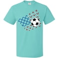 thumbnail image 3 of Inktastic Soccer Ball, Net with American Flag Colors T-Shirt, 3 of 5
