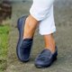 thumbnail image 1 of Zapatos de cuero cómodos casuales de parte inferior plana de manga de color sólido para mujer Wmkox8yii FOPL1813, 1 of 3