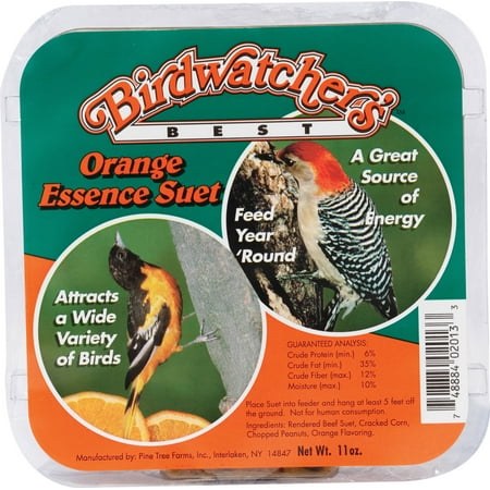 Pine Tree Farms Inc-Birdwatchers Best Suet- Orange 11 Ounce (Case of 12