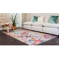 thumbnail image 4 of Unique Loom Tapis Rustique Abstrait Moderne, 9' x 12', Multi/bleu, Collection Chromatique, 4 of 10