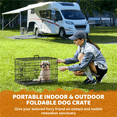 thumbnail image 3 of Yaheetech 30'' Folding Metal Wire Pet Kennel Dog Crate with Divider and Pull-out Tray, Black, 3 of 9