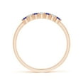 thumbnail image 2 of ANGARA Natural Half Eternity 7 Stone Tanzanite and Diamond Wedding Ring in 14K Rose Gold for Women (Size-2mm) | December Birthstone, Anniversary, Jewelry Gift for Women | Natural Tanzanite Ring, 2 of 10