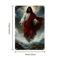 thumbnail image 2 of 1pc Metal Tin Sign Black Jesus Walking on Water - Jesus Christ Home Decor Tin Painting Wall Art Suitable for Home Restaurant Cafe Bar Garage Ready to Hang 8x12 Inch, 2D, 2 of 8
