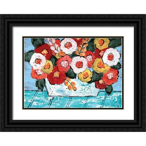 Allemand, Sue 32x24 Black Ornate Wood Framed with Double Matting Museum Art Print Titled - Fall Table