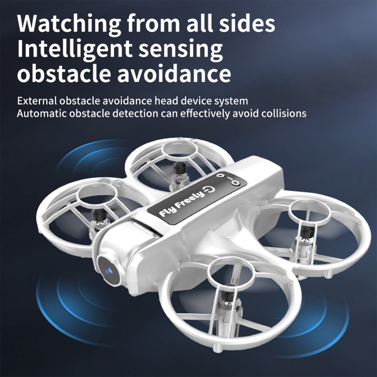 Leodye 1PCS Dual-camera RC Drone Toy Altitude Hold Headless Mode Speed Adjustment Design Boys Holiday Gift Accessory -5.51x4.52x1.96in