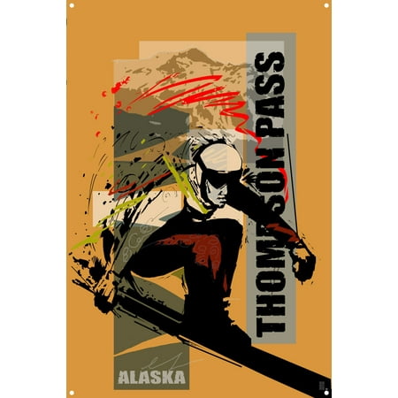 Thompson Pass Alaska Extreme Skier Metal Art Print by Mike Rangner (12