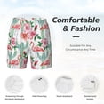thumbnail image 5 of Balery Flamingo Flower Mens Swim Trunks Swim Shorts for Men Quick Dry Inseam Beach Shorts with Compression Liner Pocket-Small, 5 of 9