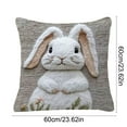 thumbnail image 3 of Rewenti Cute Little White Rabbits Printed Lumbar Pillows Includ Pillowcase And Insert Removable And Washable Back Cushion for Sofa Bed Office Nap, 3 of 6