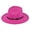 Hot Pink, variant on Women's Wide Brim Felt Fedora Hat, Adjustable Leather Belt Buckle, Elegant Jazz Style Cowboy Hat Light Green One Size