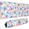 thumbnail image 5 of Hand Drawn Flowers Multicolour -Mouse Pad, Big Desk Mat, Extended Gaming Mouse Pad, Mouse Mat with Non-Slip Rubber Base ＆ Stitched, 31.5 X 11.8 in Large Desk Pad for Keyboard, Mouse, Home and Office, 5 of 5