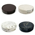 thumbnail image 3 of Topumt 6pcs/set Coasters for Drinks,Leather Coasters w/Holder,Protect Furniture from Damage, 3 of 3
