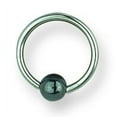 thumbnail image 2 of SGSS Captive w Hematite Ball 16G (1.3mm) 3/8 (10mm) Dia w 3mm Gap & 4mm Stainless Steel, 2 of 2