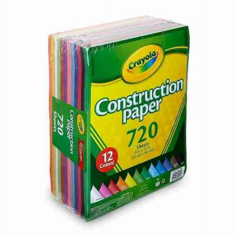 Crayola 990055 12 x 18 12-Assorted Color Construction Paper - 48/Pack