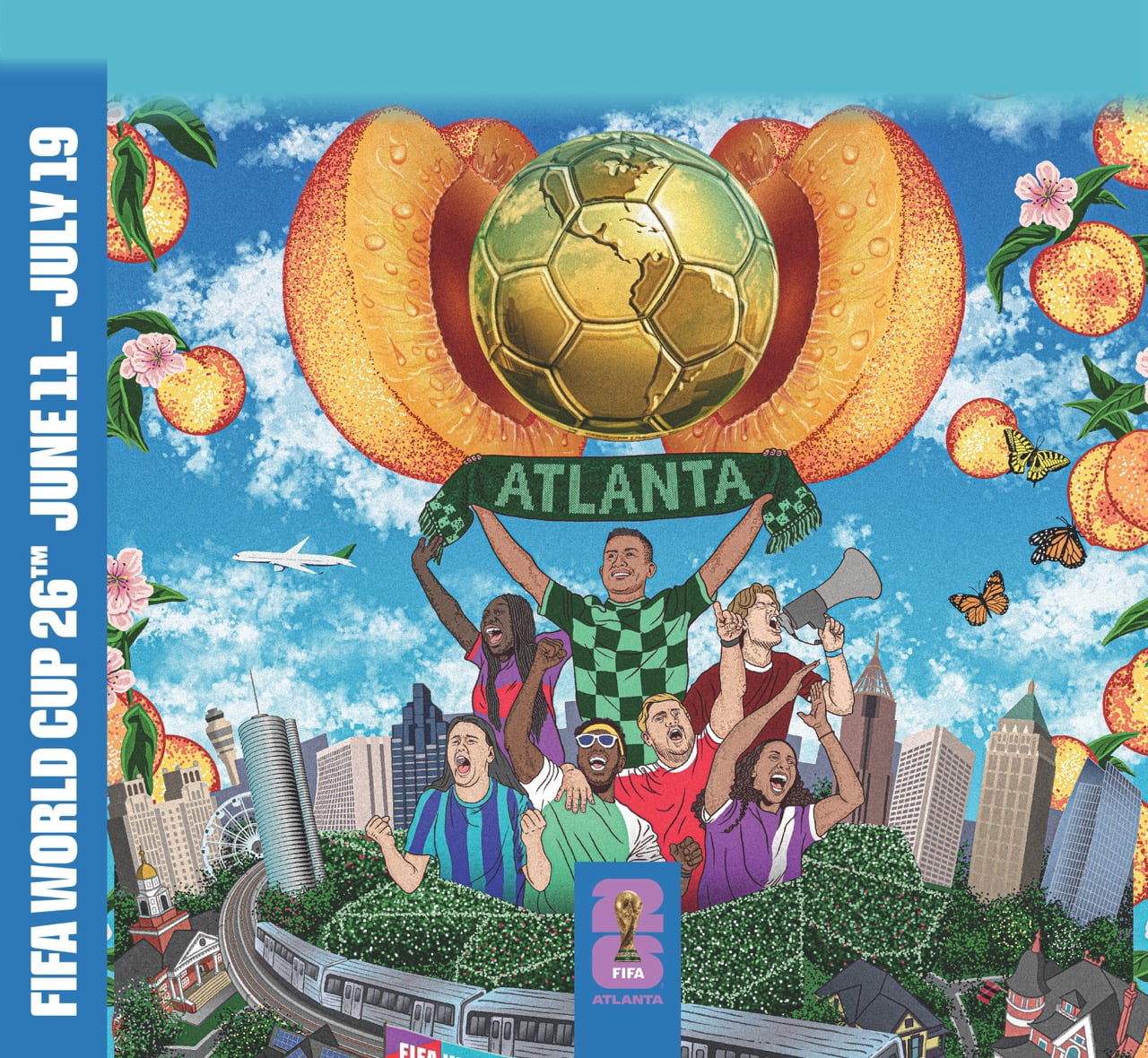 Official FIFA World Cup 26 Drib Insulated Water Bottle – Atlanta Edition 24oz