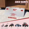 thumbnail image 7 of Queroig 1 Pair 24" x 48" Shed Ramp for Lawn Equipment, Anti-Slip Surface Loading Ramp, Supports 1500LBS, Driveway Ramp for Wheelchairs, ATVs, Lawn Mower, Garages & Barns, 7 of 7